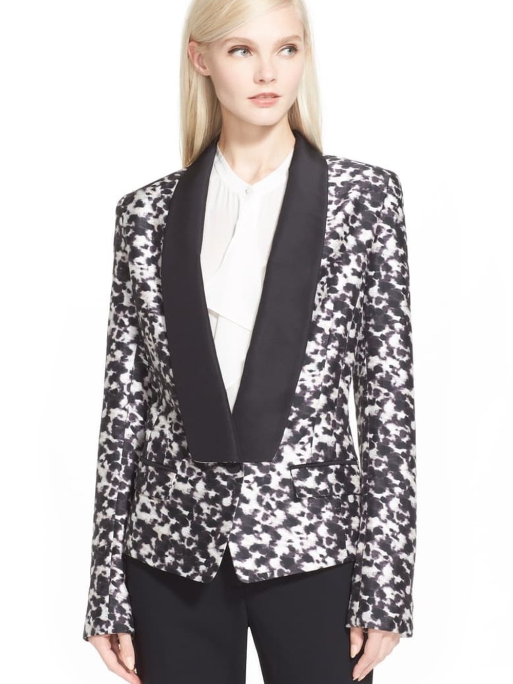 EUC Rachel Zoe Silk/Wool Luxury Tuxedo Jacket | Sz 6